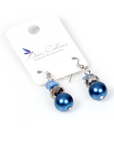 E048RB - Earrings Crystal Pearl